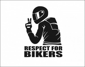 Sticker Auto Respect For Bikers