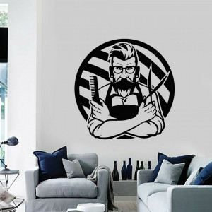 Sticker Perete Frizerie Hair Styling