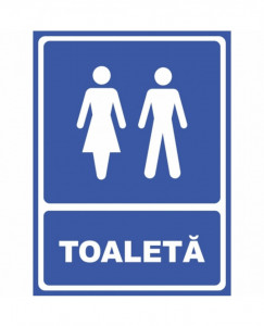 Indicator autocolant Toaleta femei și bărbați