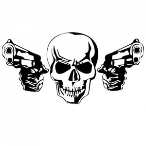 Set 2 buc Stickere Squll Guns 60cm - Img 2