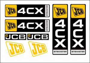 Set Stickere Autocolante JCB 4CX