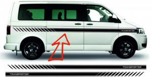 Set Stickere Dungi laterale VW Transporter Mijloc