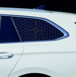 Stickere geamuri Honeycomb Compass