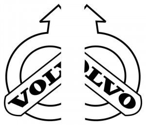 Set stickere geamuri laterale Volvo 50 cm