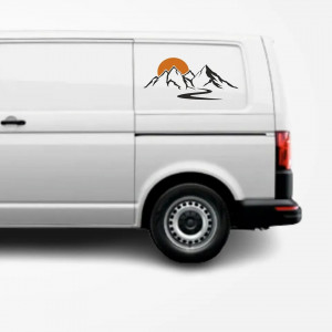Sticker Auto Camper Peisaj muntos - Img 3