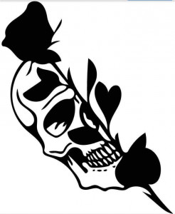 Sticker Auto Dark Rose Squll