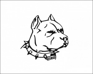Sticker Auto Pitbull King