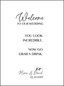 Sticker Autocolant Oglinda Nunta Welcome to our Wedding - Img 2