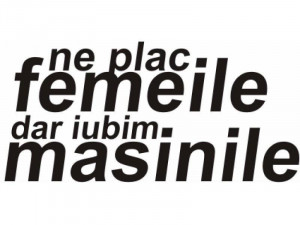 Sticker Ne Plac Femeile dar iubim Masinile