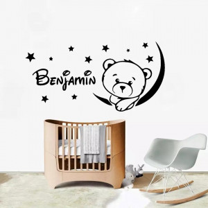 Sticker Perete Nume Copil Ursulet