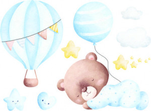 Sticker Perete Watercolor Sweet Dreams Ursulet - Img 2