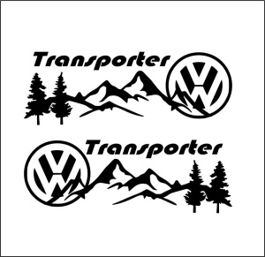 Stickere Auto Volkswagen Transporter Mountain