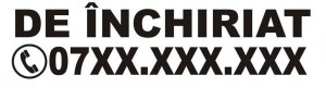 Autocolant Sticker De Inchiriat