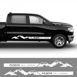 Set 2 buc Stickere laterale 4x4 off road Ford Ranger, Toyota Hilux , Nissan Navara, Amarok, Mitsubishi L200, etc - Img 3