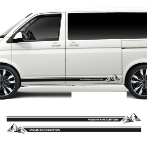 Set Stickere Auto Dungi Laterale Mountain Edition Transporter, Caravelle , Vito , Vivaro , etc (2 buc)
