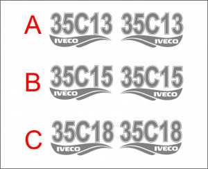 Set Stickere Auto Iveco Daily 35C13 35C15 35C18