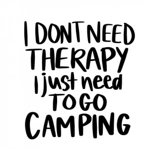 Sticker Auto Camping Therapy