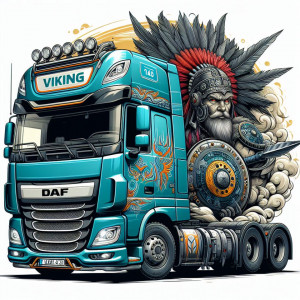 Sticker Auto color DAF Viking