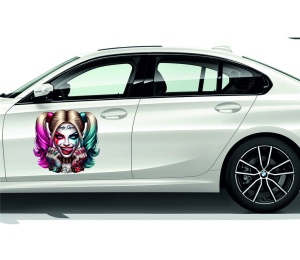Sticker Auto Color Harley Quinn Face2