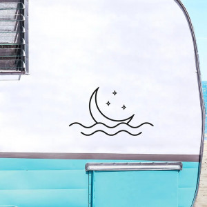 Sticker Auto Moon in the Sea