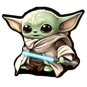 Sticker Auto Star Wars Yoda