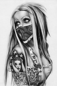 Sticker Auto Tattoo Edition Girl