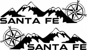 Stickere Auto Off Road Hyundai Santa Fe (set 2 buc)