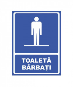 Indicator autocolant Toaleta bărbați