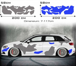 Set Stickere Camuflaj Clasic ExtraLarge S17