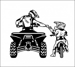 Sticker Auto ATV Tata si fiu