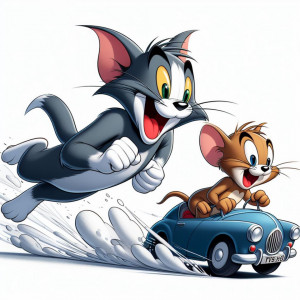 Sticker Auto color Tom&Jerry Run