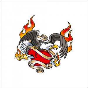 Sticker Color Heart Eagle