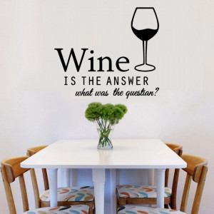 Sticker Perete Bucatarie Wine is the Answer