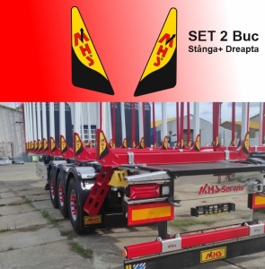 Stickere colț remorca busteni MHS (Set 2 buc)