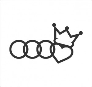 Sticker Auto Audi Heart