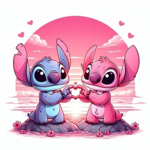 Sticker Auto Autocolant Stitch and Angel M1