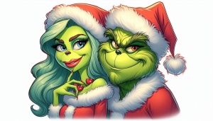 Sticker Auto color Grinch inloved