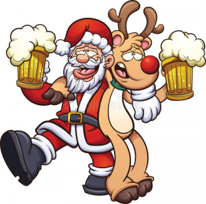Sticker Auto Funny Drunk Santa