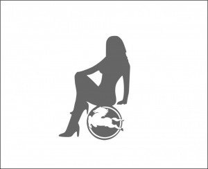 Sticker Auto Iveco Girl M1