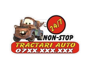 Sticker Auto Tractari Auto Non Stop