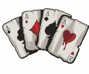 Sticker Autocolant Carti de joc careu asi
