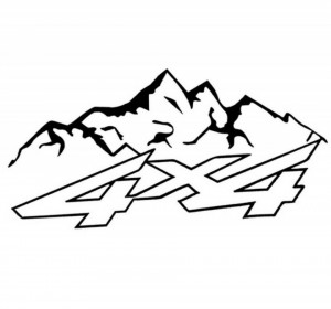 Sticker Off Road 4x4 munti