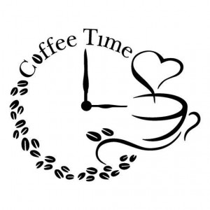 Sticker Perete Coffee Time Clock