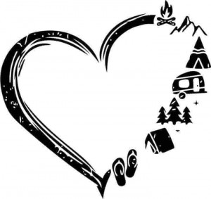 Sticker Auto Camping Love