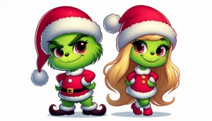 Sticker Auto color Grinch copii