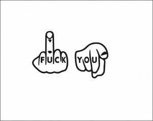 Sticker Auto F**k You 1