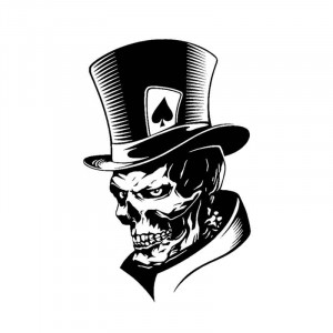 Sticker Auto Joker Skeleton 50 cm