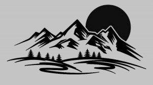 Sticker Autocolant Munti 50 cm