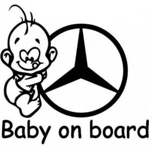 Sticker Baby on Board Mercedes