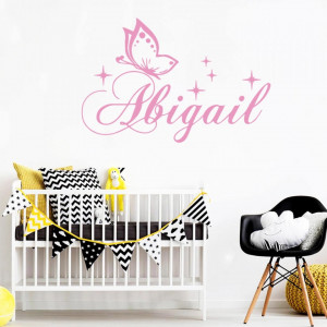 Sticker Perete Nume Copil Fluture